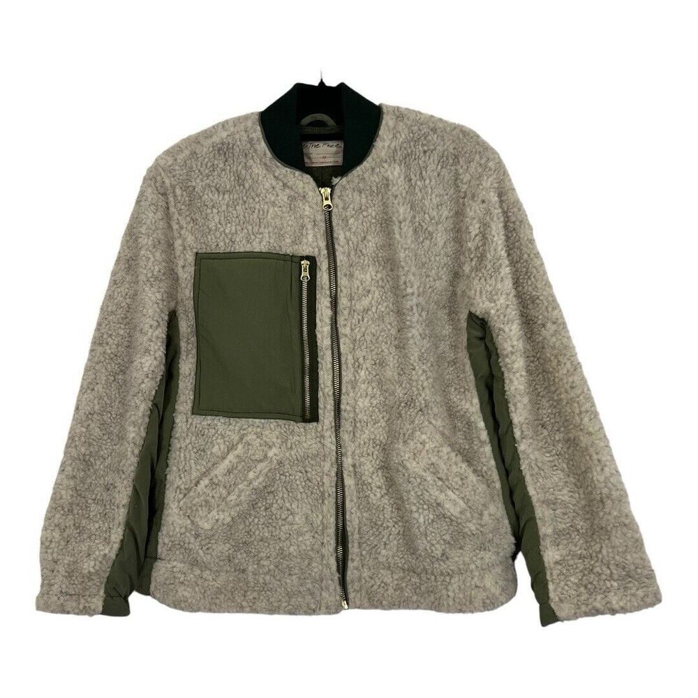 We The Free Size XS Rivington Sherpa Cream Green Desert Combo Sherpa Jacket